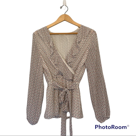 Max Studio Faux Wrap Shirt Size Small - Picture 1 of 4